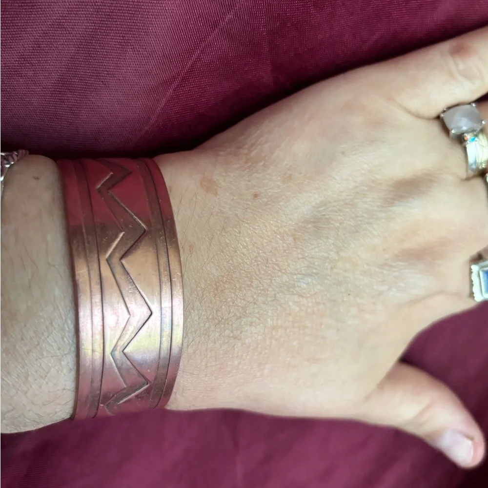 Unisex)Solíd Coppel Cuff bracelet
